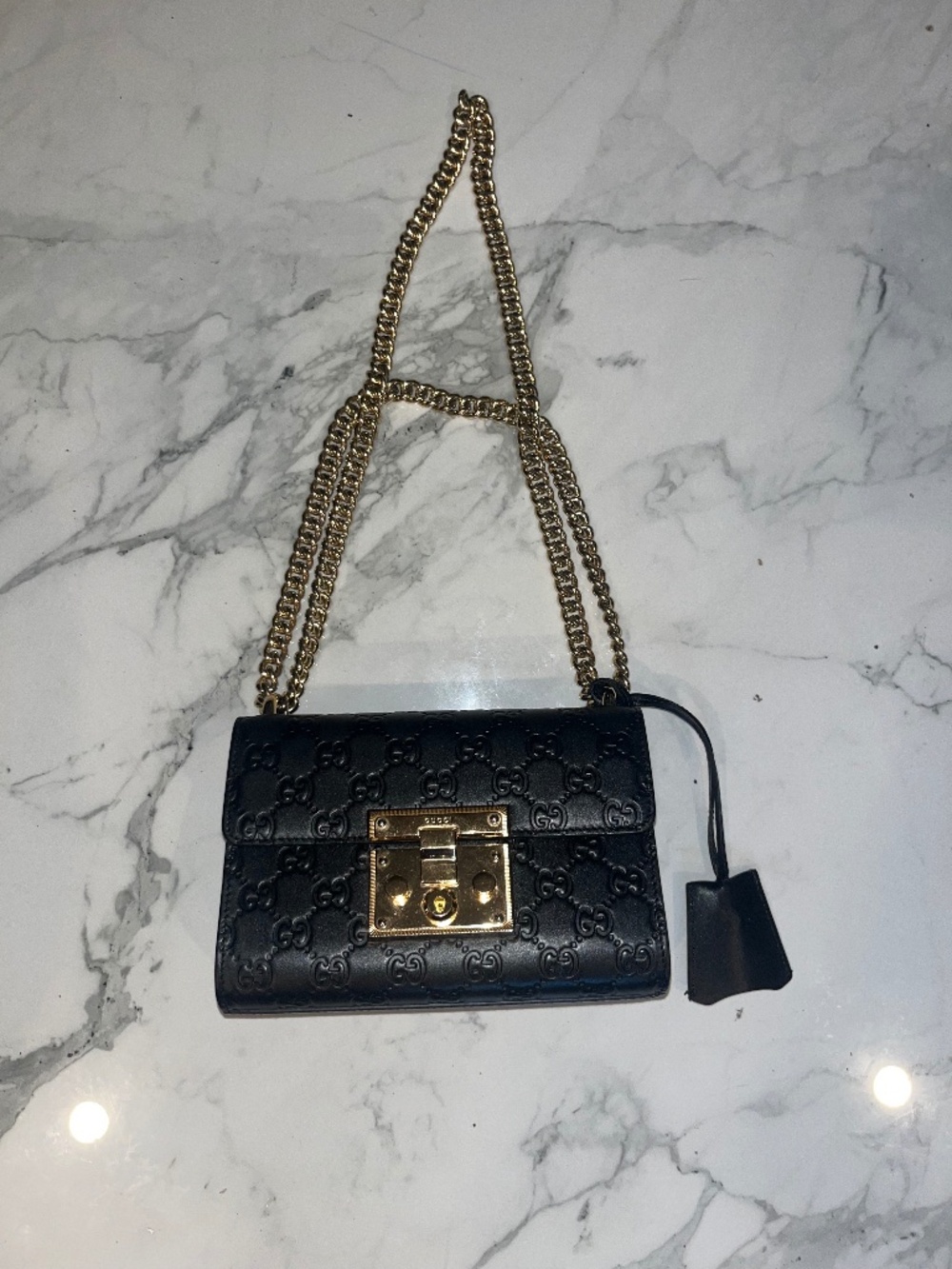Gucci Black Guccisima Padlock